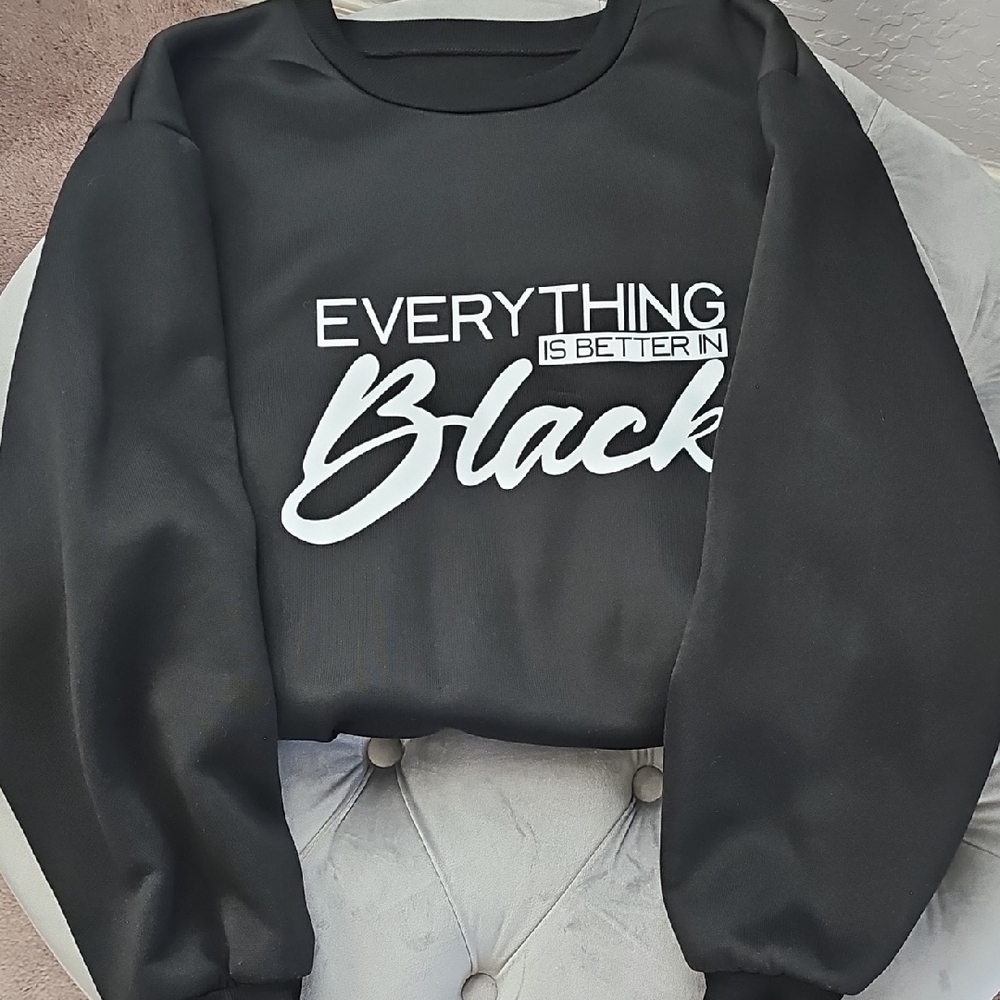 Black Graphic Sweatshirt
